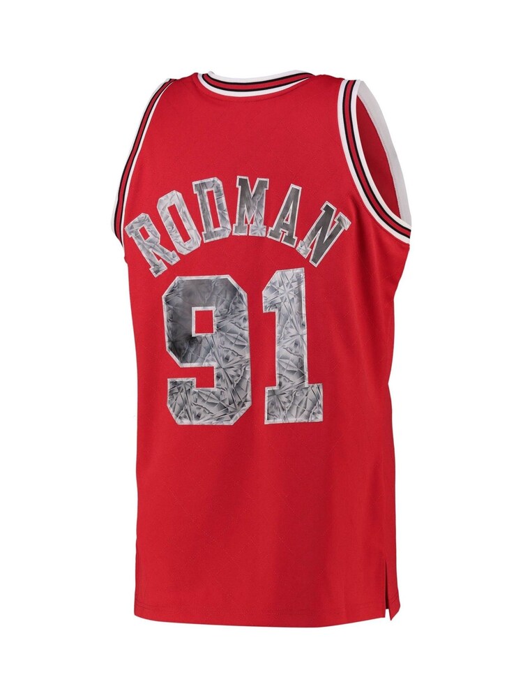 Fanatics Red NBA Chicago Bulls Mitchell and Ness 75th Anniversary Icon Swingman Jersey - Image 3 of 3