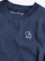 modra - Abercrombie & Fitch majica s kratkimi rokavi in majhnim logotipom  - Slika 3 iz 3