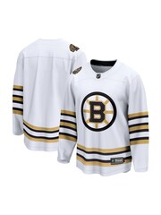 Fanatics NHL Boston Bruins Replica Breakaway Away Anniversary White Jersey - Image 1 of 3
