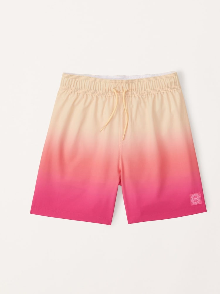 Abercrombie & Fitch Pink Ombre Swim Shorts - Image 1 of 1