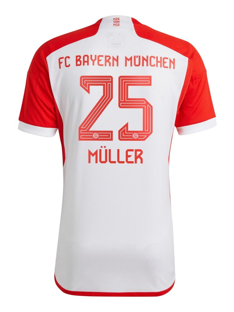 adidas White FC Bayern Home Shirt 2023-24 - Mueller 25 Kids - Image 3 of 3