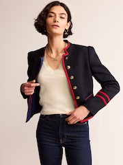 Boden Cream V-Neck Catriona Cotton Jumper - Image 3 of 6