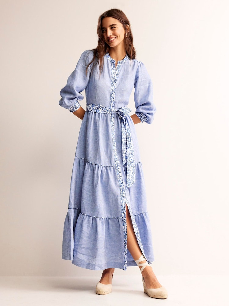 Boden Blue Ava Chambray Maxi Dress - Image 1 of 6
