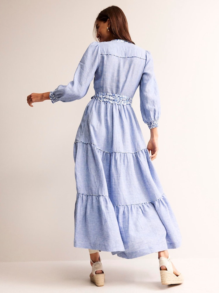 Boden Blue Ava Chambray Maxi Dress - Image 2 of 6