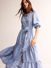 Boden Blue Ava Chambray Maxi Dress - Image 3 of 6