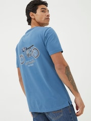 FatFace Blue Motoworks T-Shirt - Image 2 of 5