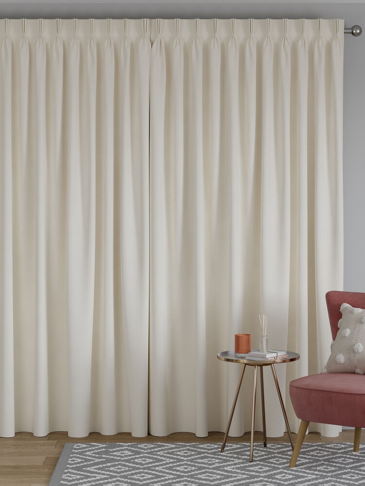 Ivory Cream 100% Cotton Made to Measure Curtains - Image 2 of 9