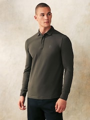 Vert olive - Polo Armani Exchange à manches longues - Image 1 of 5