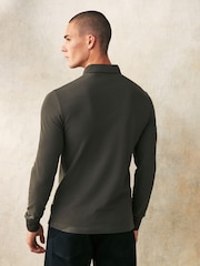 Vert olive - Polo Armani Exchange à manches longues - Image 2 of 5