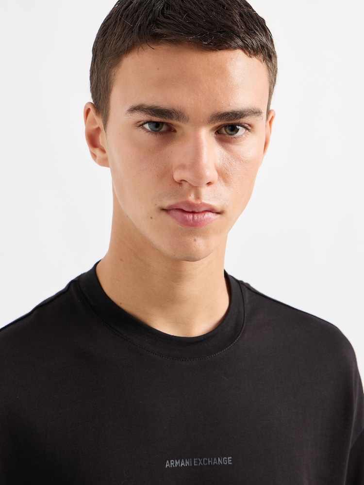 Armani Exchange Oversize Fit 100% Cotton Back Logo T-Shirt - Image 4 of 4