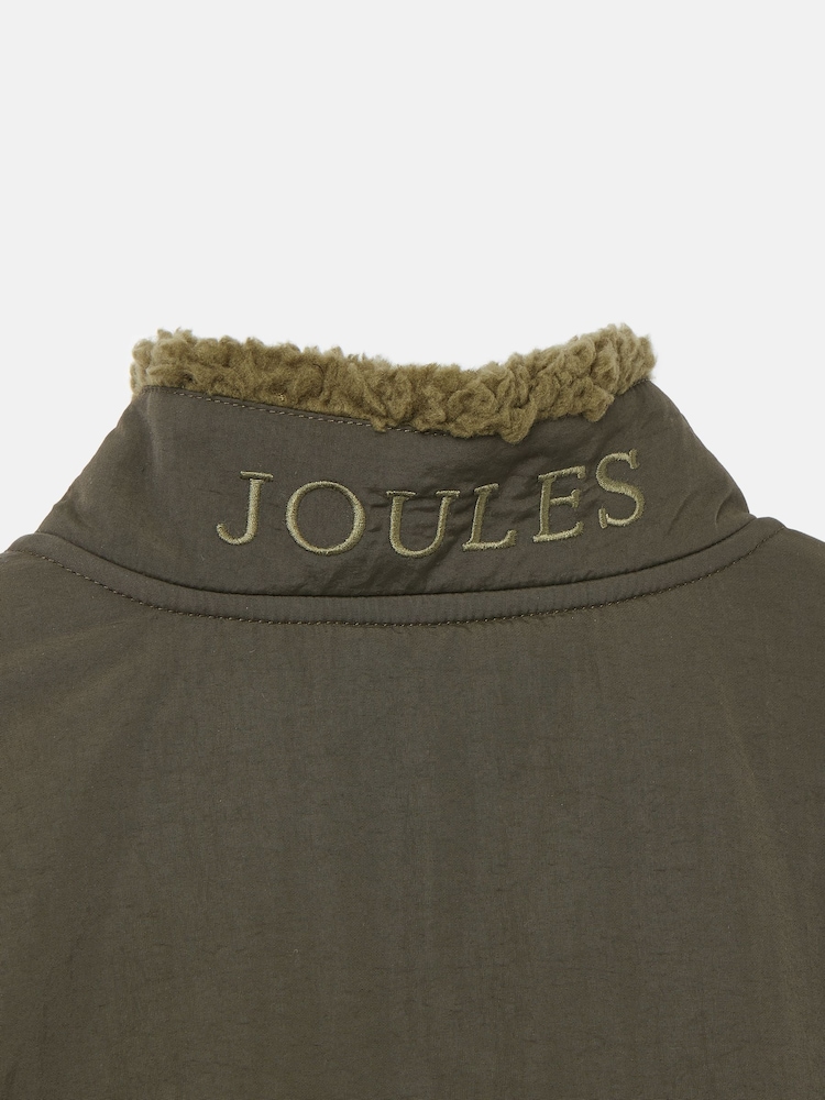 Joules Boys' Billy Khaki Green Half Zip Borg Fleece - Image 6 of 6