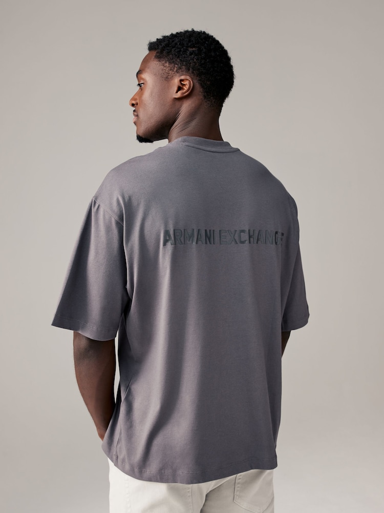 Armani Exchange Oversize Fit 100% Cotton Back Logo T-Shirt - Image 2 of 6
