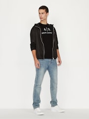 Schwarz - Armani Exchange Logo T-Shirt aus 100 % Baumwolle - Bild 4 von 6