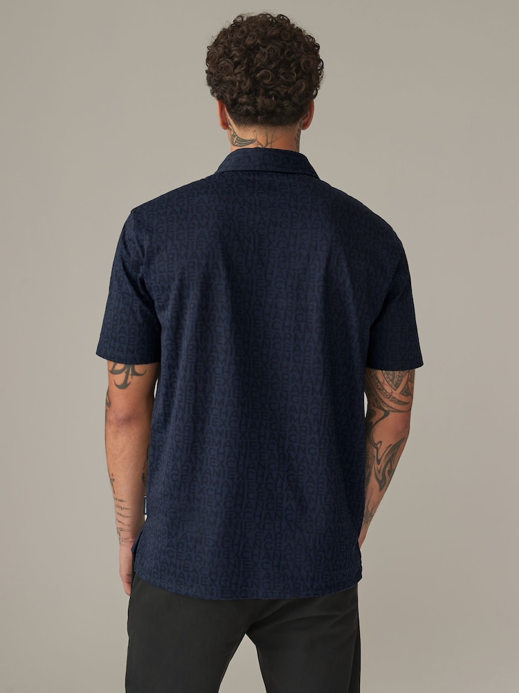 Armani Exchange Logo Print 100% Cotton Polo Shirt - Image 2 of 4