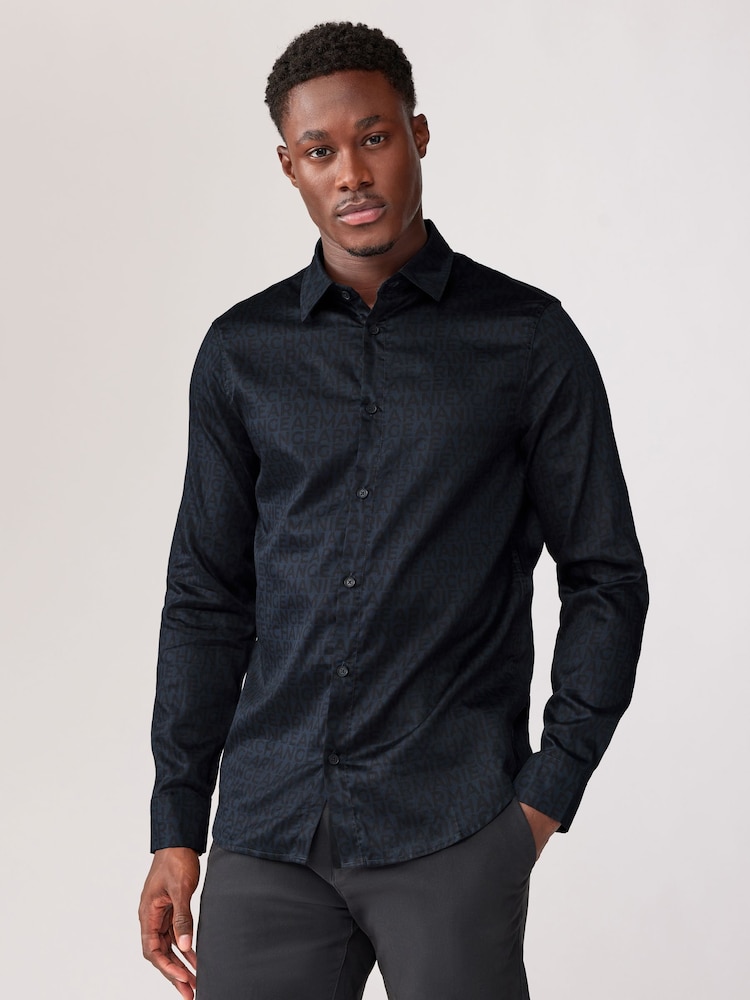 Armani Exchange Logo 100% Cotton Shirt - Image 1 of 5