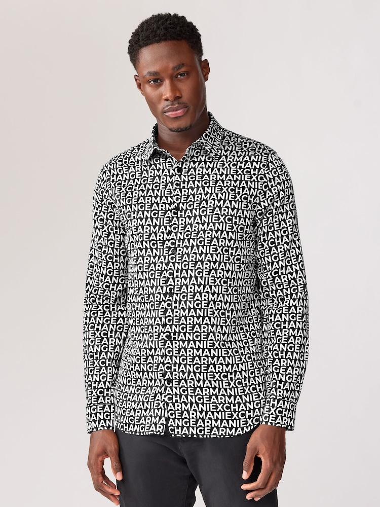 Armani Exchange Logo 100% Cotton Shirt - Image 1 of 5