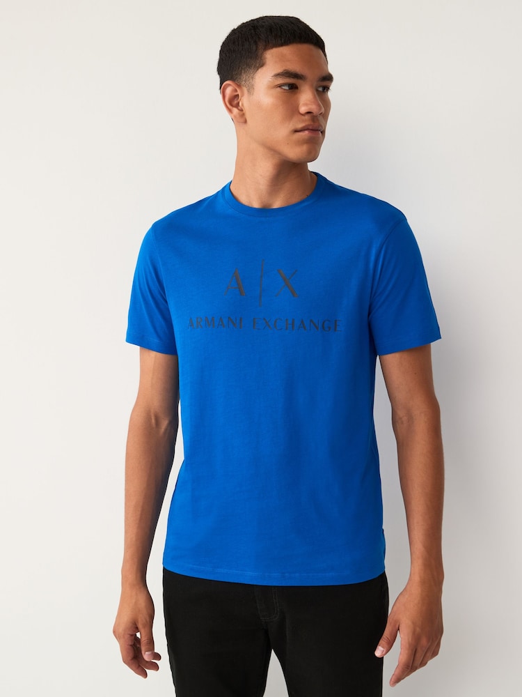Armani Exchange Logo 100% Cotton T-Shirt - Image 1 of 4