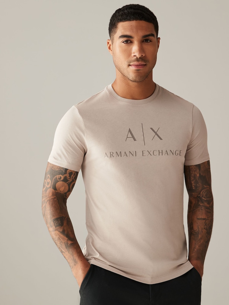 Armani Exchange Logo 100% Cotton T-Shirt - Image 1 of 4