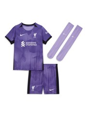Nike Purple Liverpool Third Stadium Kit Shirt 2023-24 Little Kids - Image 2 of 3