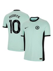 Nike Green Chelsea Third Vapor Match Shirt 2023-24 - Mudryk 10 - Image 1 of 3