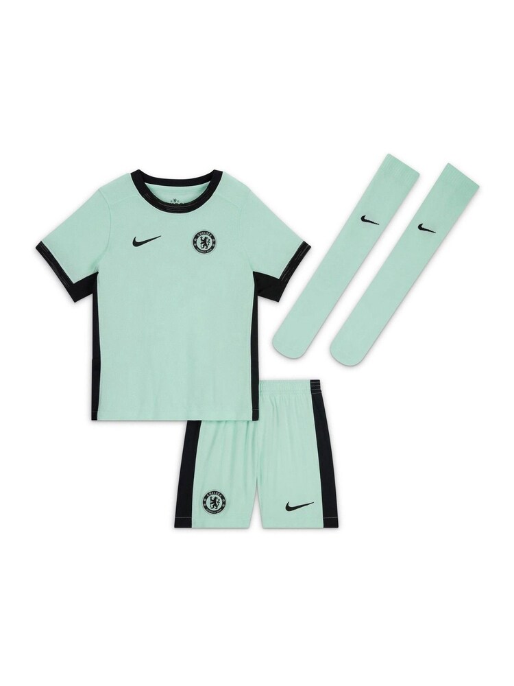 Nike Green/Black Chelsea Third Stadium Kit 2023-24 Little Kids - Image 2 of 3