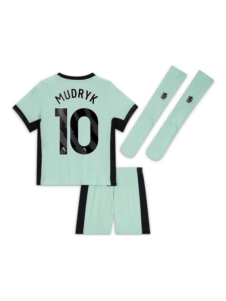 Nike Green/Black Chelsea Third Stadium Kit 2023-24 Little Kids - Image 3 of 3