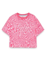 Vanilla Underground Pink Girls Barbie Long Leg Pyjamas and Scrunchie - Image 2 of 5