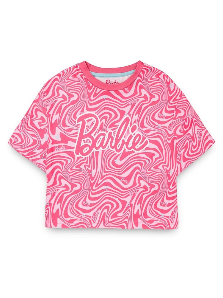 Vanilla Underground Pink Girls Barbie Long Leg Pyjamas and Scrunchie - Image 2 of 5