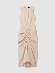 Reiss Blush Felicity Ruched Bodycon Midi Dress - Image 2 of 6