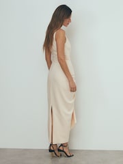 Reiss Blush Felicity Ruched Bodycon Midi Dress - Image 5 of 6