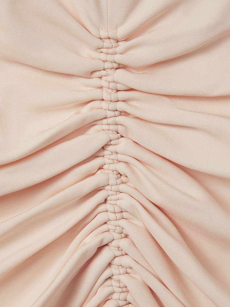 Reiss Blush Felicity Ruched Bodycon Midi Dress - Image 6 of 6