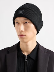 Armani Exchange Logo Bonnet Noir Chapeaux - Image 1 de 3