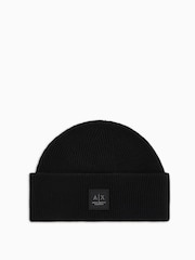 Armani Exchange Logo Bonnet Noir Chapeaux - Image 2 de 3