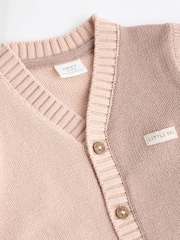 Beige Baby Bunny 100% Cotton Knitted Cardigan - Image 4 of 7