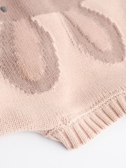 Beige Baby Bunny 100% Cotton Knitted Cardigan - Image 7 of 7