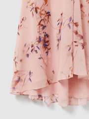 Reiss Blush Becci Printed Open Back Midi Dress - Image 5 of 5