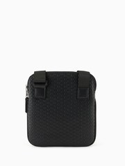 Armani Exchange Elba Textured Flat Crossbody Black Bag - Image 2 of 4
