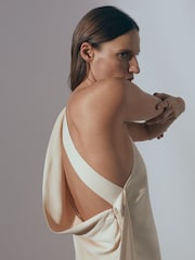 Reiss Beatrice One-Shoulder-Maxikleid mit Drapierung hinten - Bild 3 von 5
