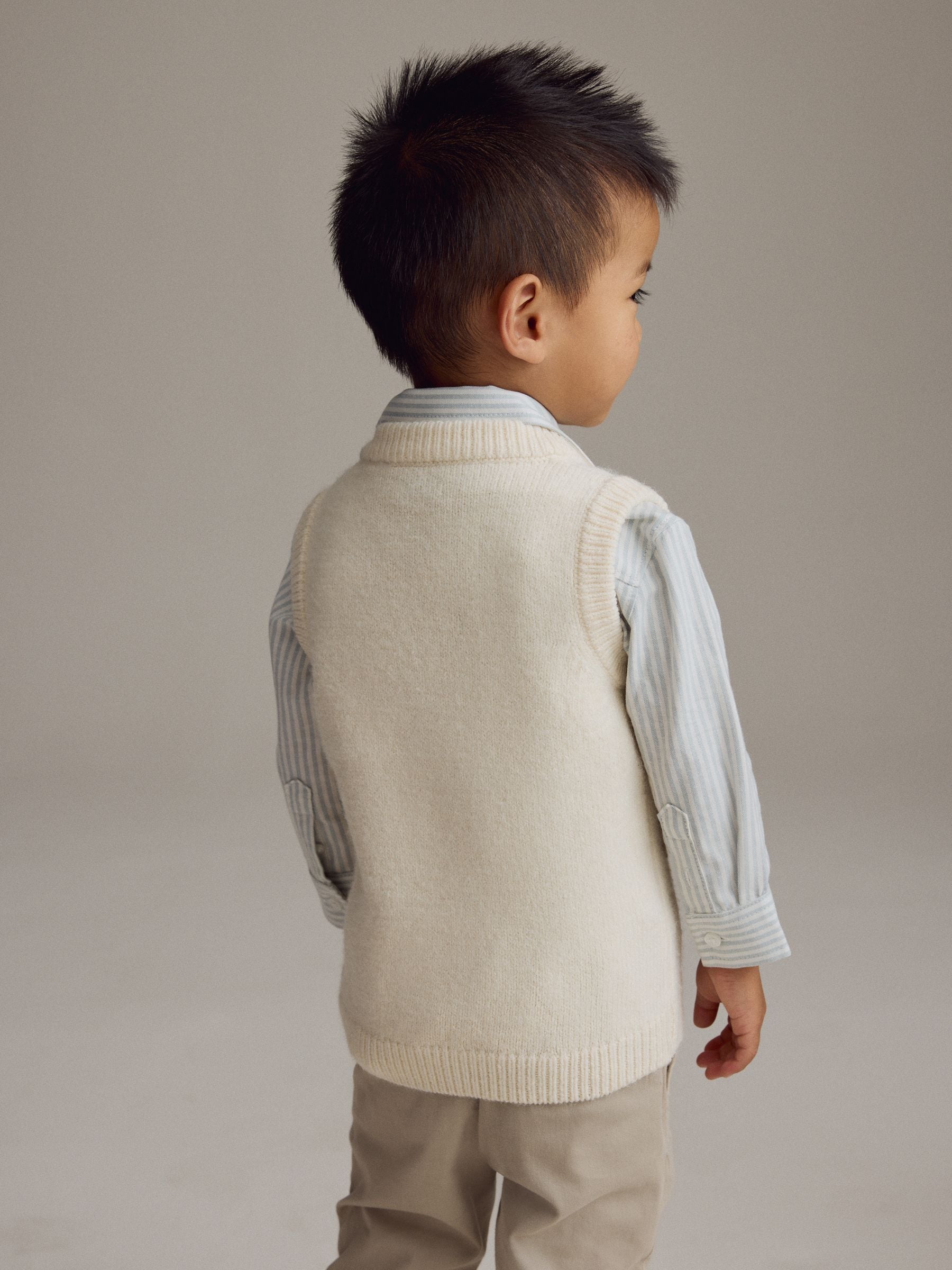 Buy Ecru Cream Knitted Vest and Shirt Set (3mths-7yrs) from Next USA
