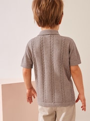 Nevtralno - kratek rokav; s kratkimi rokavi Button 100% Cotton Through polo majice (3mths-7yrs) - Slika 3 iz 7