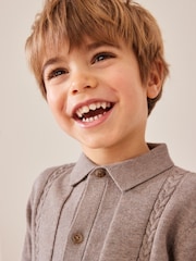 Nevtralno - kratek rokav; s kratkimi rokavi Button 100% Cotton Through polo majice (3mths-7yrs) - Slika 4 iz 7