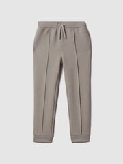 Reiss Taupe Premier Junior Interlock Jersey Drawstring Joggers - Image 2 of 6