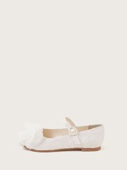Monsoon White Communion Kali Lace Ballerina Flats - Image 1 of 3