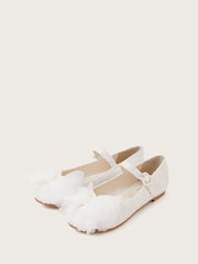 Monsoon White Communion Kali Lace Ballerina Flats - Image 3 of 3