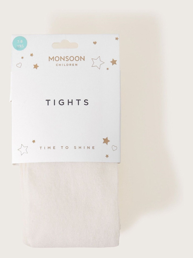 Monsoon White Natural Frosted Tights - Image 2 of 2 Monsoon White Natural Frosted Tights - Image 2 of 2