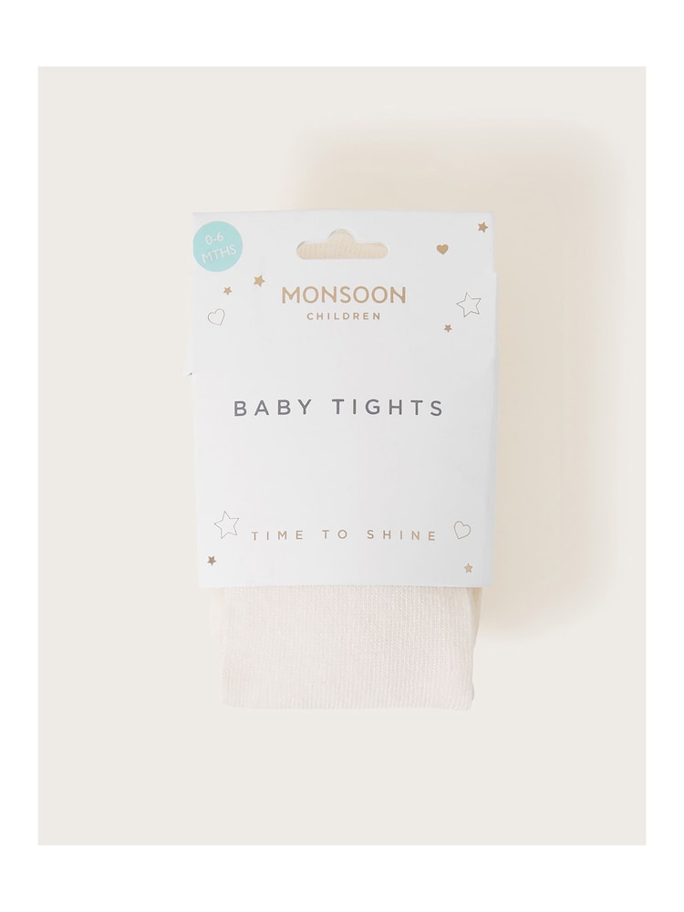Monsoon Natural Baby Frosted Tights - Image 1 of 2