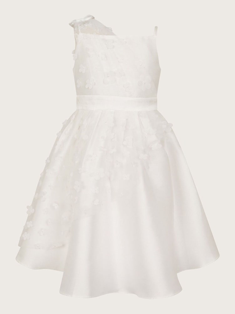 Monsoon White Floral Lauren Asymmetric Dress - Image 2 of 3