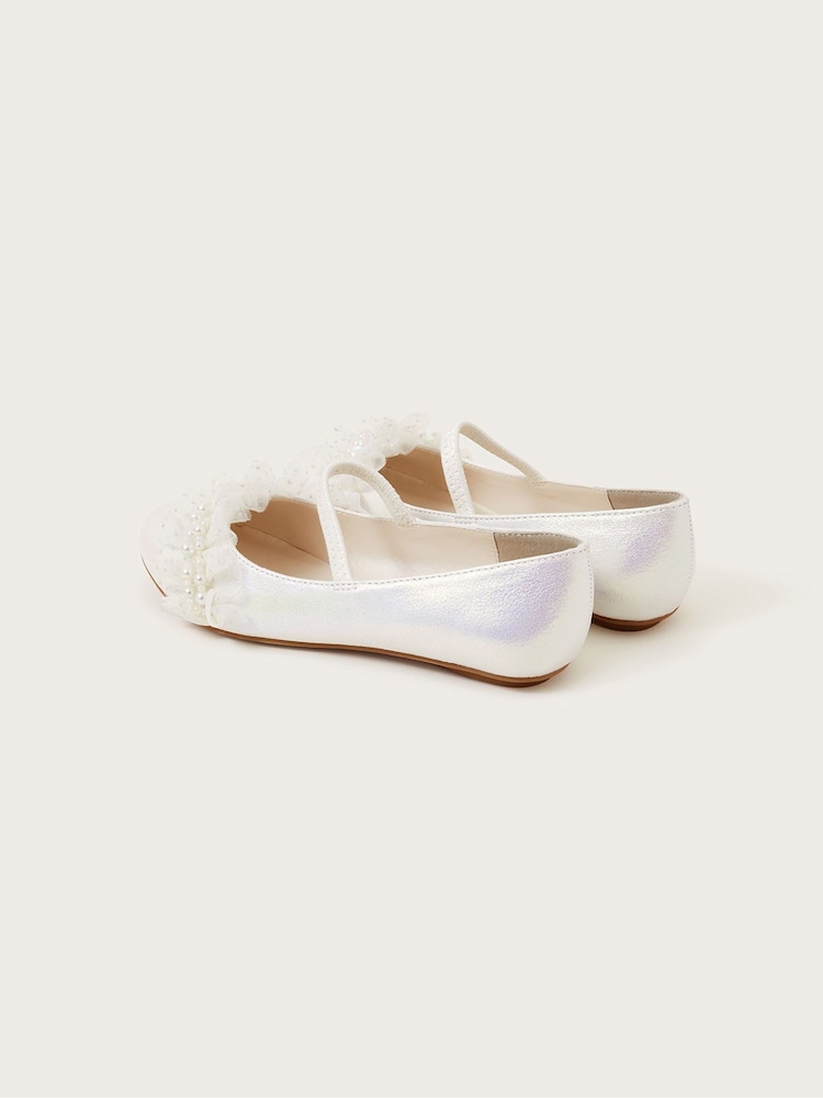 Monsoon Natural Land of Wonder Cluster Beaded Ballerina Flats - Image 3 of 3 Monsoon Natural Land of Wonder Cluster Beaded Ballerina Flats - Image 3 of 3