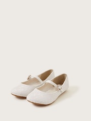 Monsoon Natural Pretty Lacey Ballerina Flats - Image 1 of 3
