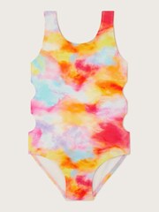 Monsoon Orange Tie Dye Cut-Out Swimsuit - Image 1 of 3